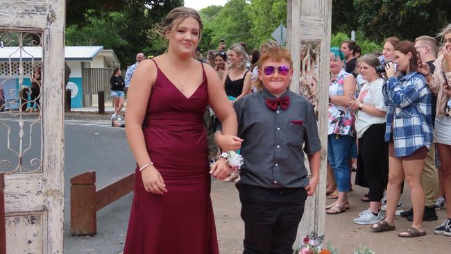 Mikayla Shaw and Charile Spiteri at the Hervey Bay State High School formal.