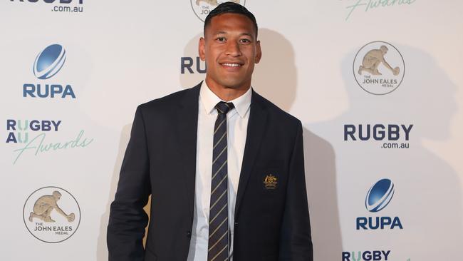 Wallabies fullback Israel Folau has won an unprecedented third John Eales Medal.