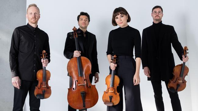 Australian String Quartet & new violist Christopher Cartlidge. Picture: Agatha Yim