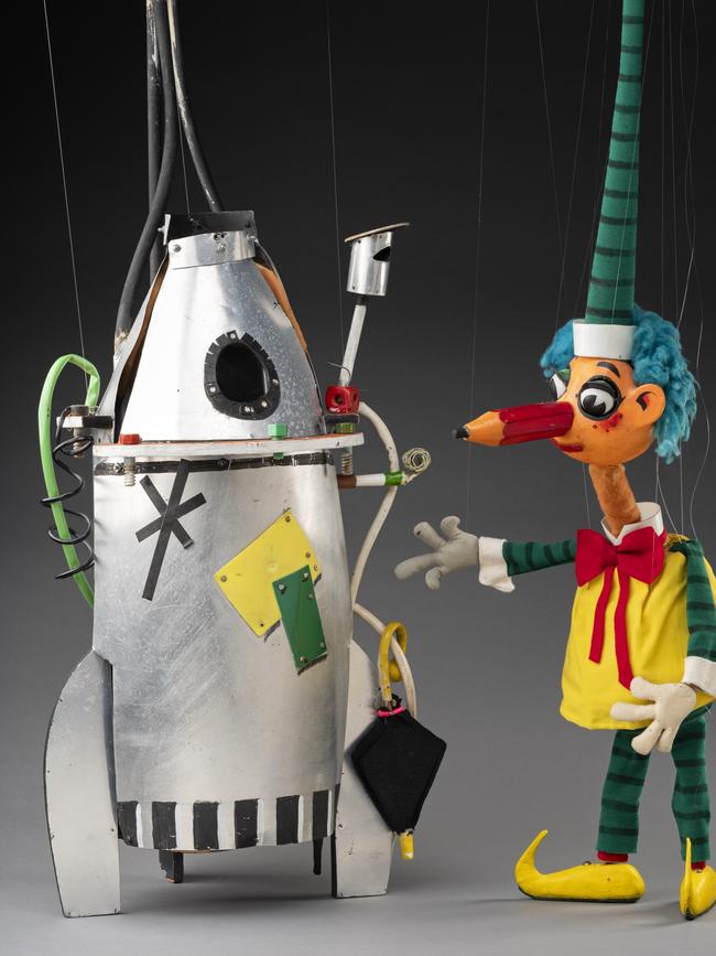 Rocket and Mr Squiggle. Picture: National Museum of Australia