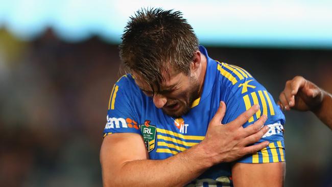 Kieran Foran moved to Parramatta in 2016 on a big money deal, but was struggling behind the scenes. Picture: Getty Images