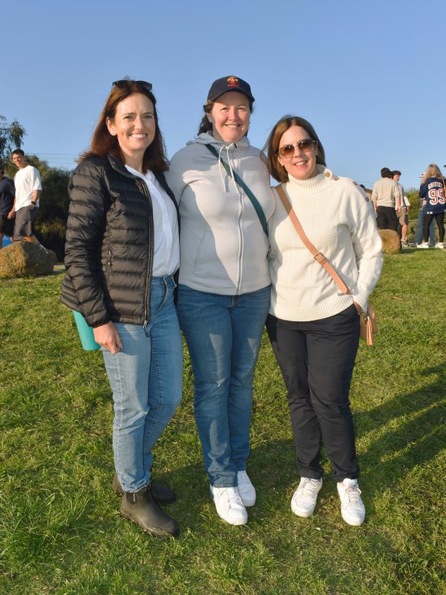 The Victorian Amateur Football Association (VAFA) William Buck Premier Men's Grand Final Match — Old Brighton vs. Old Scotch — Friday, September 27, 2024: Bronwyn, Anne-Marie and Kylie. Picture: Jack Colantuono