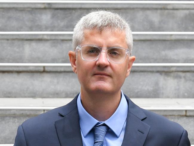 WOLLONGONG, AUSTRALIA - NewsWire Photos November 16, 2020:  Vaughan Rogers outside Wollongong Courthouse who is standing trial for the rape of a woman in 2018. Picture: NCA NewsWire / Simon Bullard