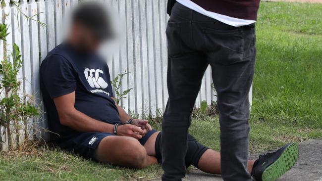 Reece Elson during his arrest. Picture: Supplied.