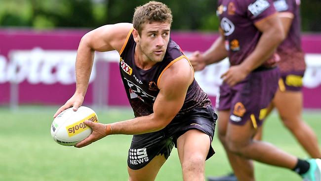 Andrew McCullough at training. Broncos at training at Red Hill. Monday January 13, 2020. (AAP image, John Gass)