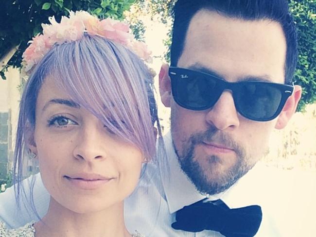 Nicole Richie and Joel Madden pose for a selfie on Instagram.