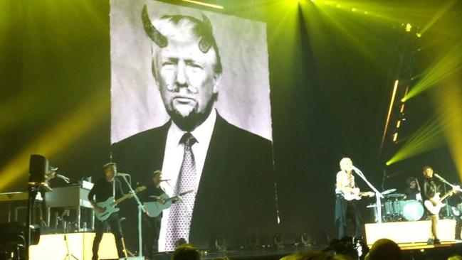 The Dixie Chicks take aim at Trump during their concert. Image: Meghan Stabler Twitter.