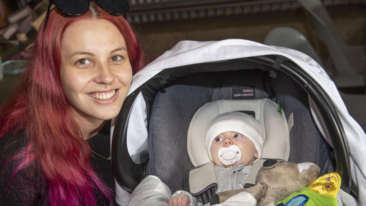 Claudia Lochel and Louis Lowe. Mums &amp; Bubs Expo at the Makers Market Toowoomba. Sunday, May 15, 2022. Picture: Nev Madsen.