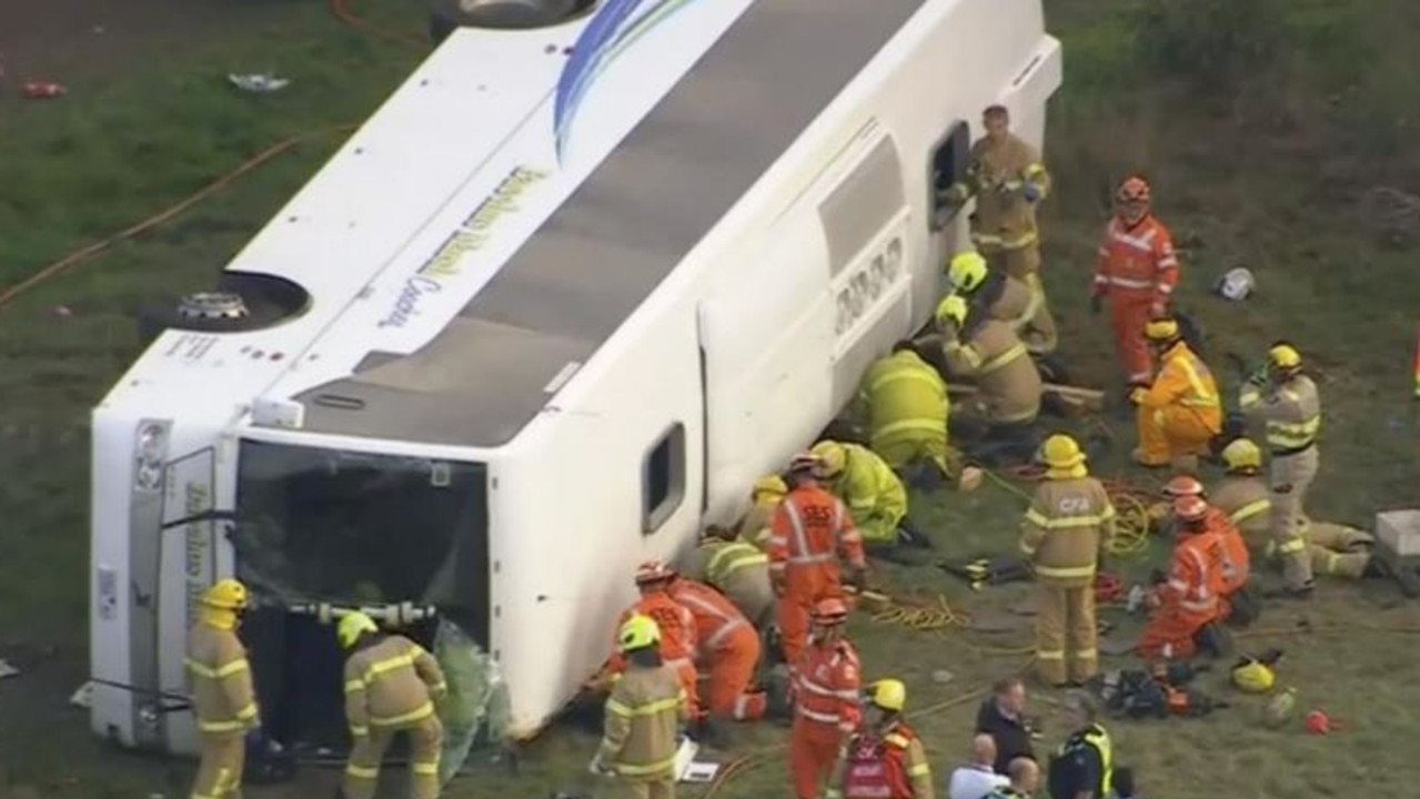 The incident is being investigated by the major collision squad. Picture: 9 News