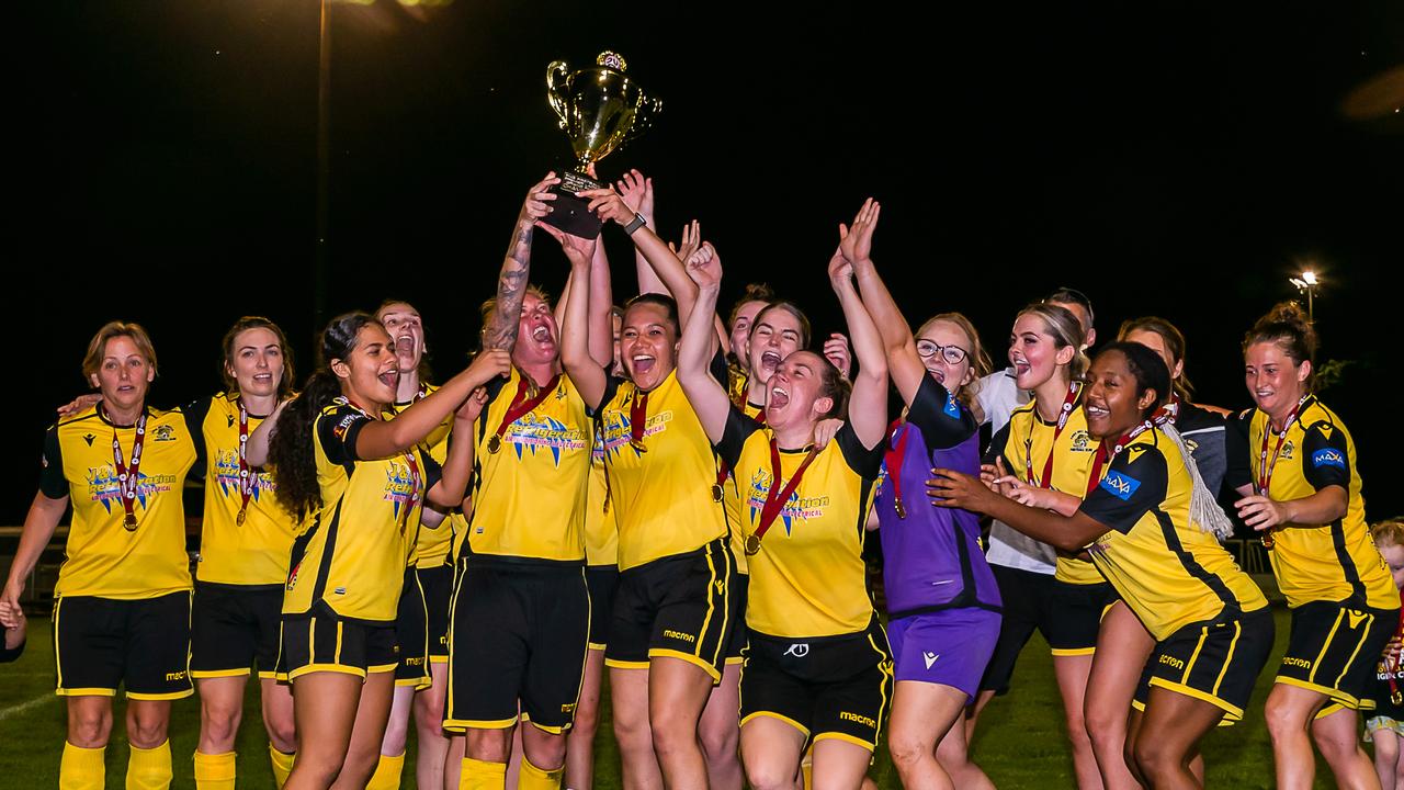 Women's Premier League final Winners Edge Hill United. Picture: Emily Barker