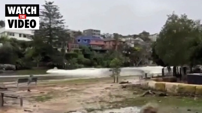 Man taken out by freak wave