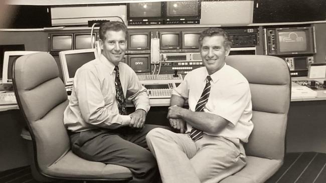 Don Kilgour, right, and his late brother and identical twin, Rod, who are legends of GV media.