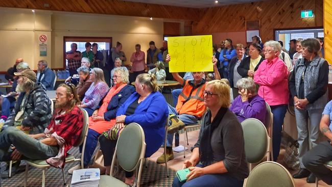 SHOW OF FORCE: Up to 50 concerned community members showed up to the council meeting to have their voices heard, with seven key speakers taking the stand during the deputations. Pic: Peta McEachern