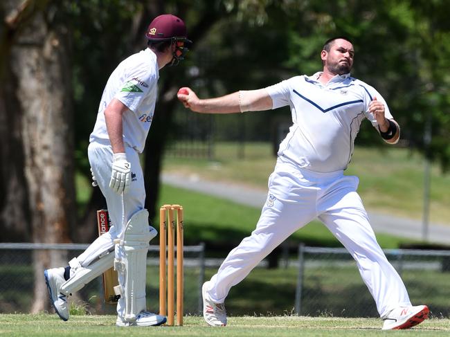 Henderson took 4-46 against Palm Beach Currumbin. Picture: Steve Holland