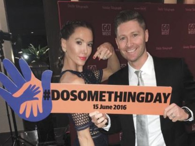 Kyly and Michael Clarke are keen volunteers and support DoSomething Day.