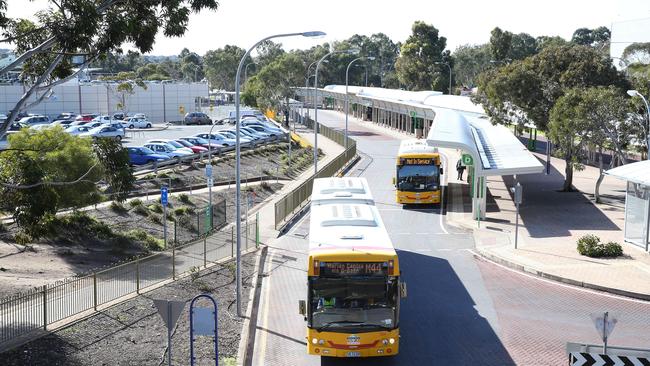 The Modbury interchange carpark will be upgraded as part of a $15 million plan in the State Budget. Picture: Stephen Laffer