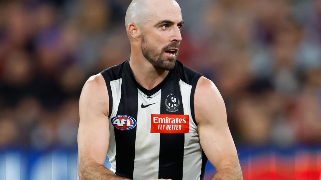 Steele Sidebottom had a huge influence for the Magpies. Picture: Dylan Burns/AFL Photos via Getty Images