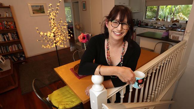 First-home buyer Brooke Thomas in her Brisbane unit. Picture: Lyndon Mechielsen