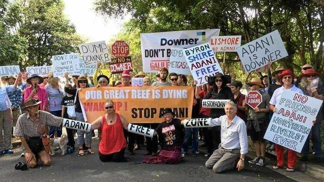 Adani protest outside Lismore City Council.