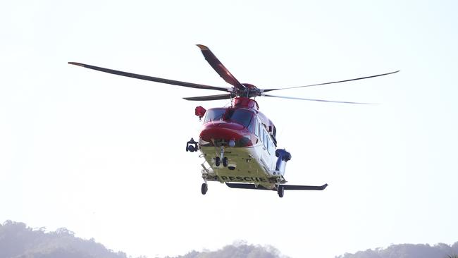 A 26-year-old man has been flown to safety after spending the night lost in the bush. Picture: Brendan Radke