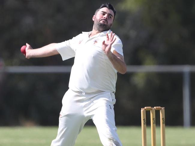 Joseph Russo collected 6-30 in Rosebank’s preliminary final win. Picture: David Crosling