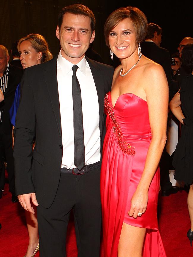 Stefanovic and then-wife Cassandra Thorburn at the 2011 Logies.