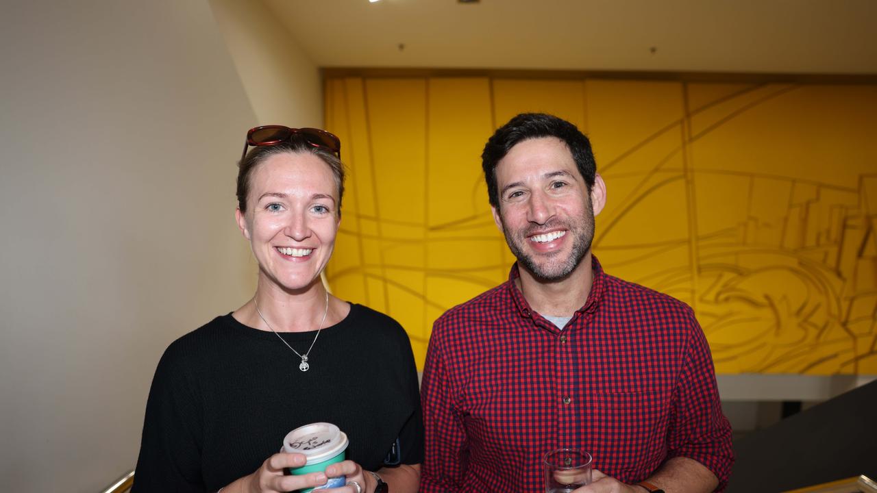 Jamie Mitchell and Mason Grieco at the Gold Coast Central Chamber of Commerce Economic Health Check Breakfast 2024 at Mantra on View Surfers Paradise for Gold Coast at Large. Picture: Portia Large