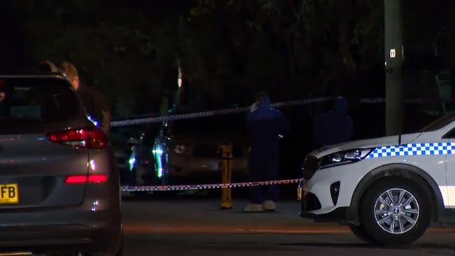 Police remained at the crime scene on Thursday morning. Picture: Nine News