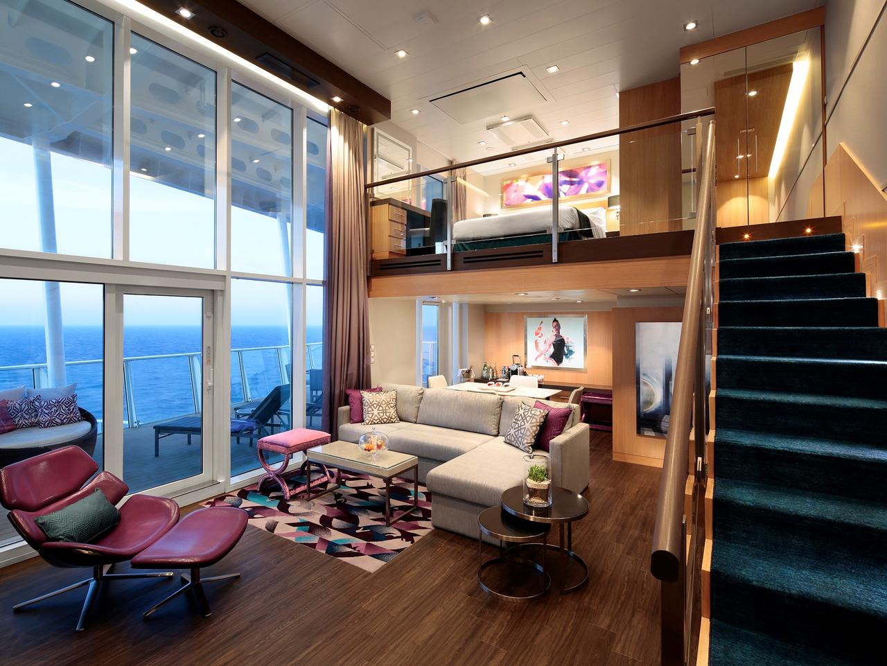 cruise ships with the biggest rooms