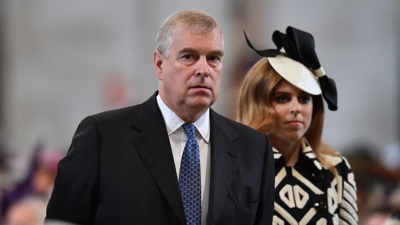 Prince Andrew, Duke of York, and Britain's Princess Beatrice of York in 2016. Picture: Ben Stansall/AFP