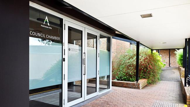 Adelaide Hills Council's council chambers and building in Stirling.