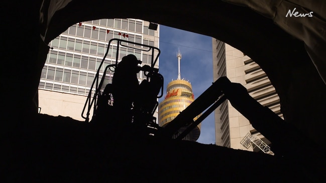 Sydney Metro construction work deep under Sydney city