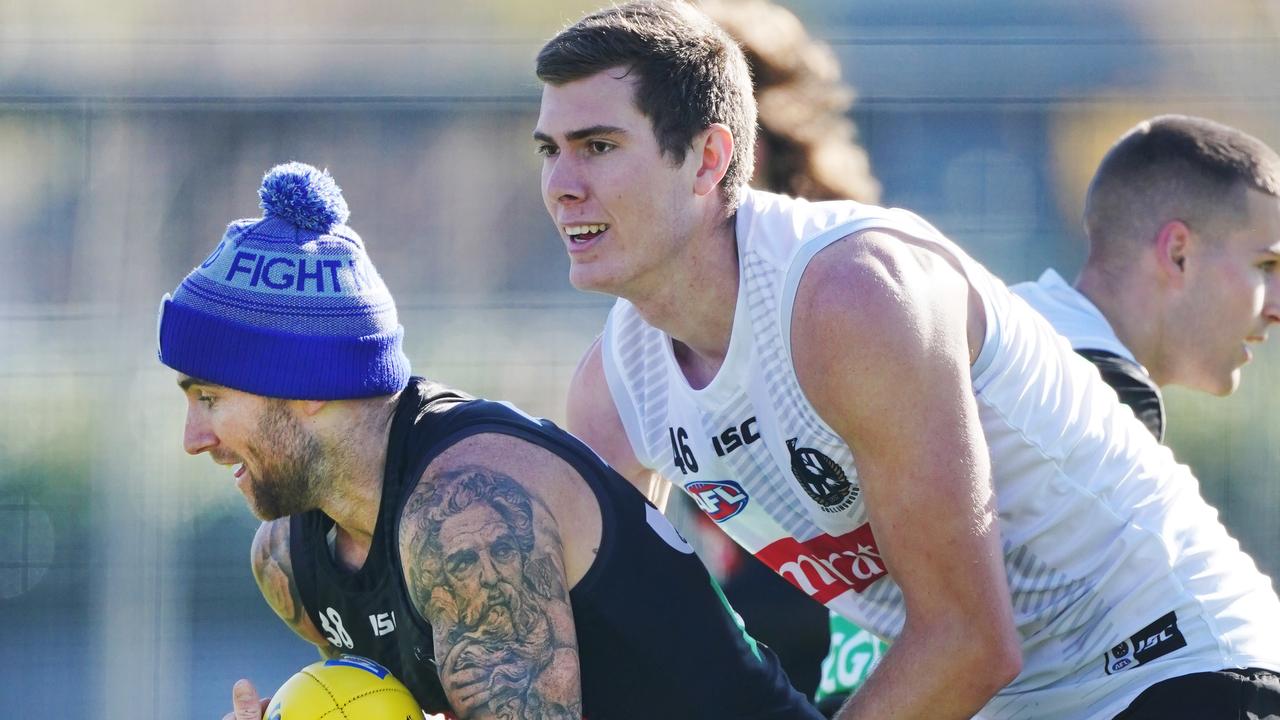 Mason Cox is out of Thursday night’s clash with Richmond (AAP Image/Michael Dodge).