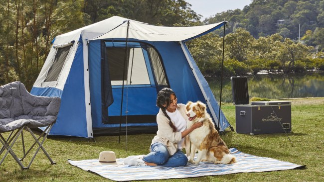 It's easy to set up, and cheap as chips. As one online reviewer called it, it's basically a knock off OzTrail fast frame tent but at a third of the price...