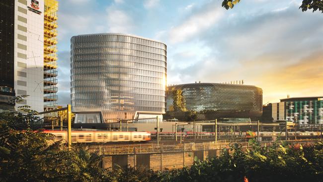 An artist’s impression of the SAHMRI 2 building in Adelaide’s biomedical precinct.