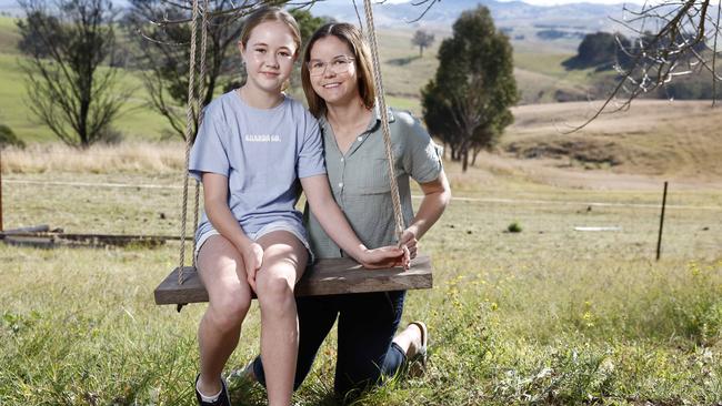 Laila Johnson with her mum Samantha. Picture: Richard Dobson