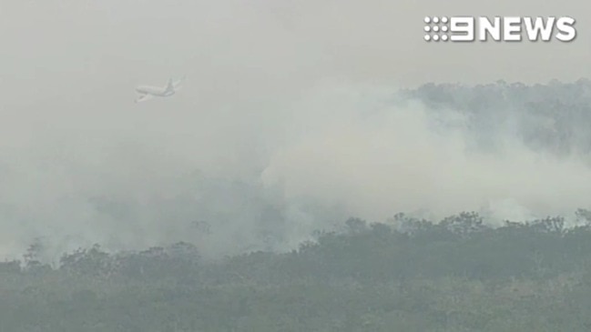 Aerial footage from Queensland bushfires