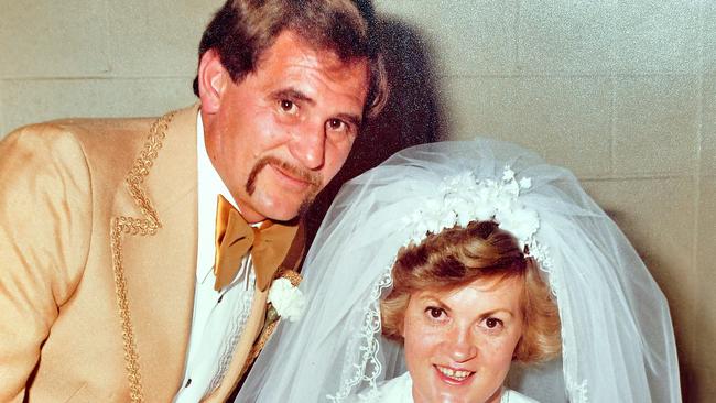 Former Socceroo Steve Herczeg with his wife Kristine. Picture Mark Brake