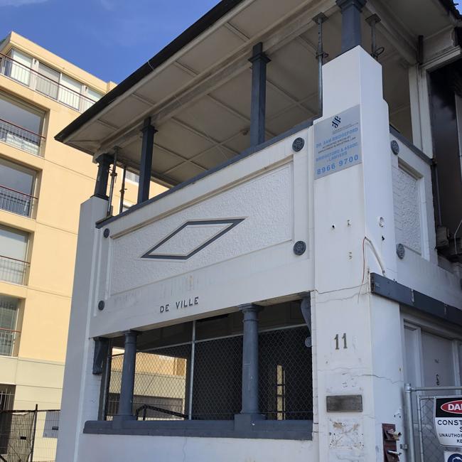 The heritage-listed block of flats, on Friday, which will be incorporated into the development at 9-11 Victoria Pde, Manly Picture: Jim O'Rourke