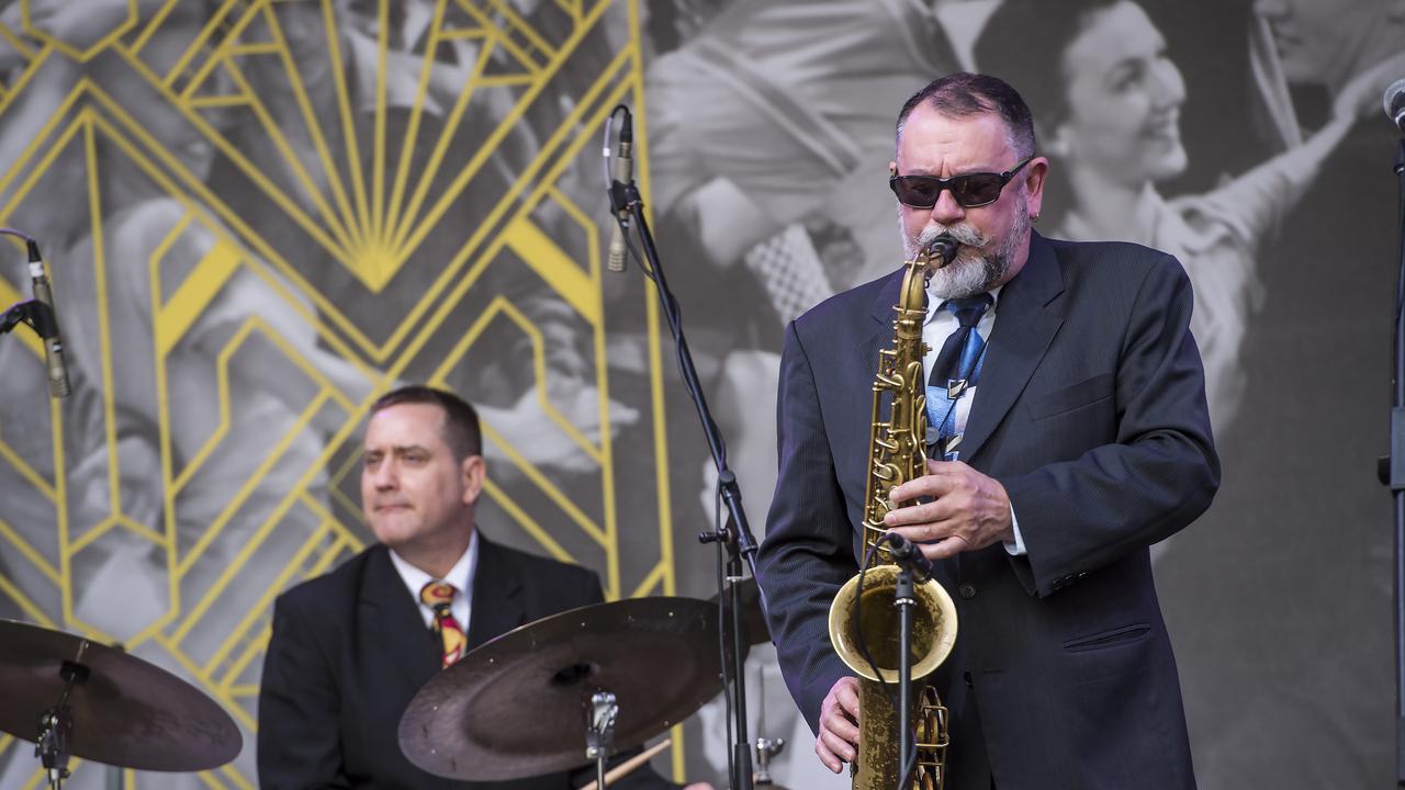 Blue Rhythm Band perform during the Manly Jazz Festival at Manly. Picture: Troy Snook