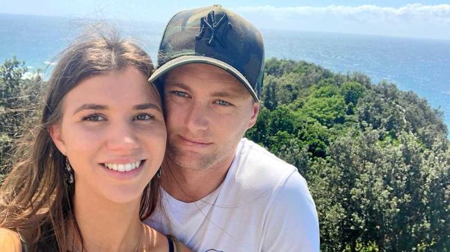 FAMILY: Tim Cornthwaite and Chloe Zammit have had to make some last-minute wedding changes after a freak accident at Tim's buck's party last weekend. Picture: Contributed