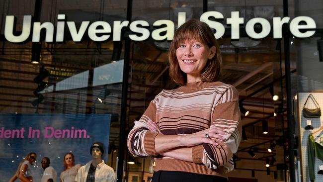 Universal Store chief executive Alice Barbery at the retailer’s shop at Chermside in Brisbane.