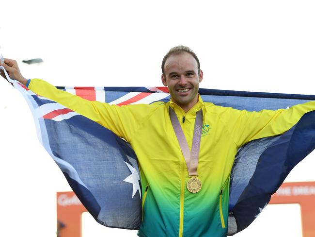 Steele Von Hoff of Australia during the medal ceremony