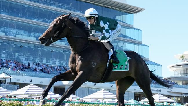 Treasurethe Moment won easily in the Group 2 Kewney Stakes at Flemington. Picture: George Sal/Racing Photos via Getty Images