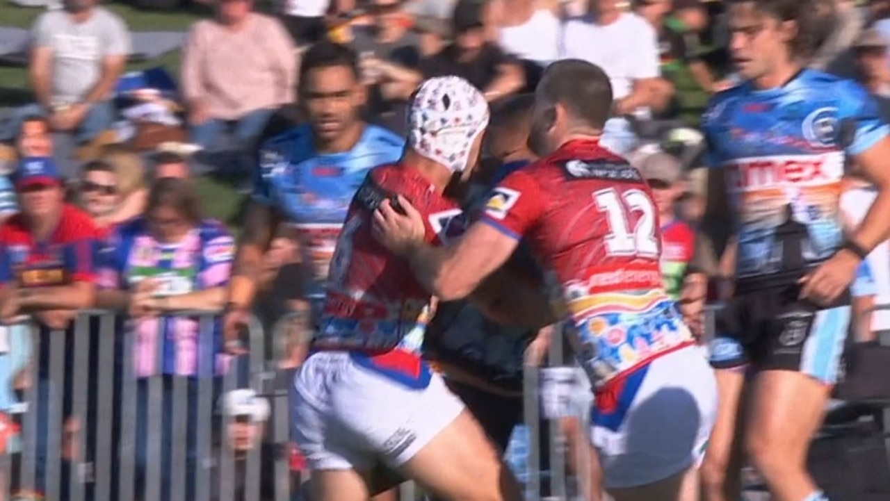 The hit in question. Photo: Fox Sports