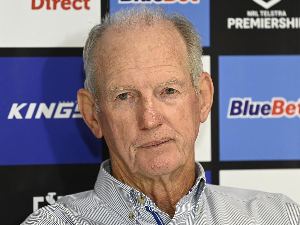 Dolphins coach Wayne Bennett was out of line in his post-match press conference. Picture: Ian Hitchcock/Getty