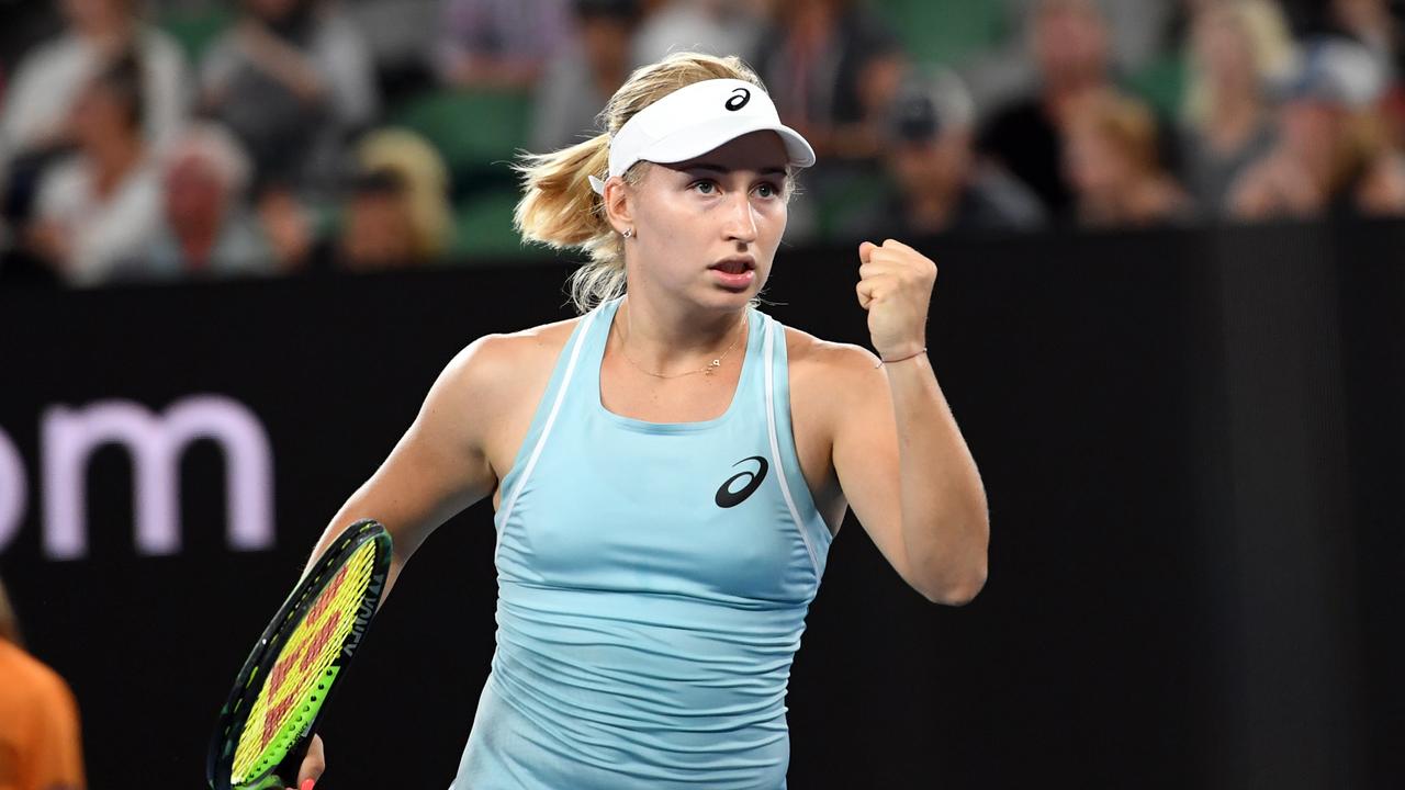 Daria Gavrilova at the 2018 Australian Open. Picture: AAP