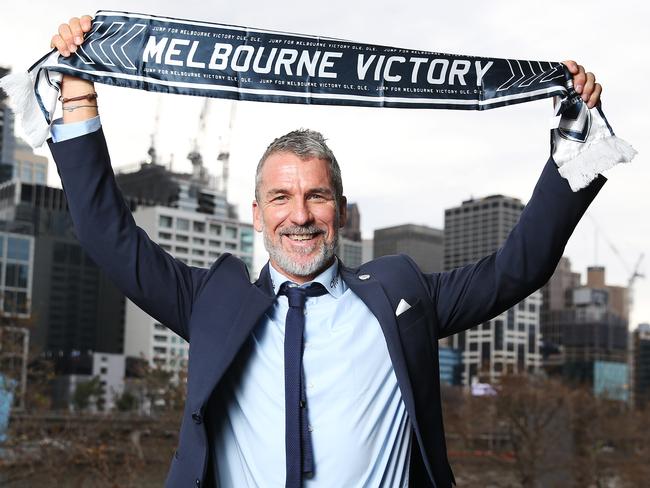 Marco Kurz is unveiled as Melbourne Victory coach on Wednesday. Picture: Getty Images