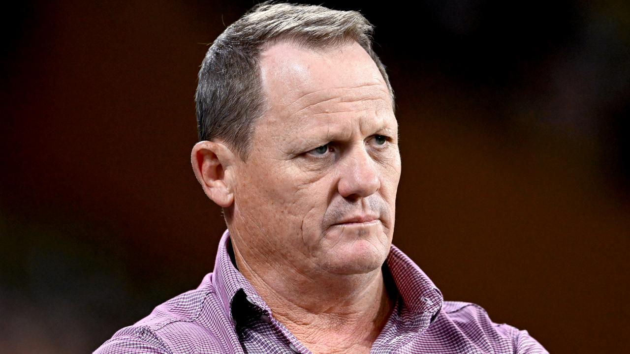 BRISBANE, AUSTRALIA - MARCH 11: Broncos coach Kevin Walters watches on during the round one NRL match between the Brisbane Broncos and the South Sydney Rabbitohs at Suncorp Stadium, on March 11, 2022, in Brisbane, Australia. (Photo by Bradley Kanaris/Getty Images)