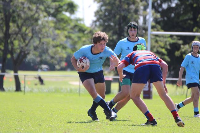 Ballymore Cup rugby action at the Albany Creek Brumbies Junior Rugby Union Club on Friday, April 12, 2024.